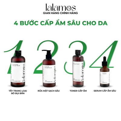 Serum dưỡng ẩm Nano Kim Ngân Hoa Lalamos giúp phục hồi và tái tạo da 50ml