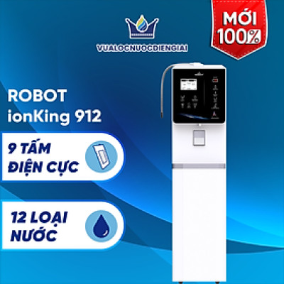 Máy Lọc Nước Điện Giải Ion Kiềm ROBOT IonKing 912 Chế Độ Nóng Nguội Lạnh - Hàng Chính Hãng
