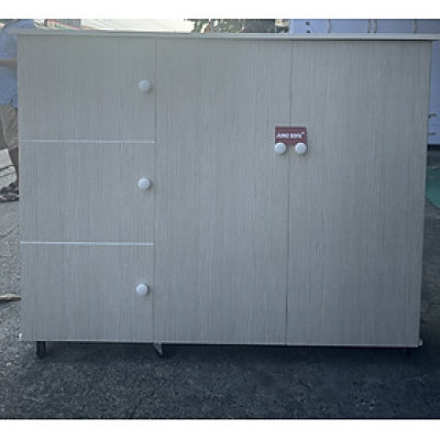 Tủ giày chống nước màu gỗ sồi Juno Sofa kích thước 1m25 x cao 1m x sâu 31 cm