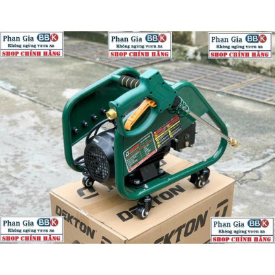 Máy Rửa Xe Công Nghiệp Dekton DK-HPW2350 - Công Suất 2350W - Có Chỉnh Áp - Motor Đầu Rời - Di Cuyển Bằng  Bánh Xe