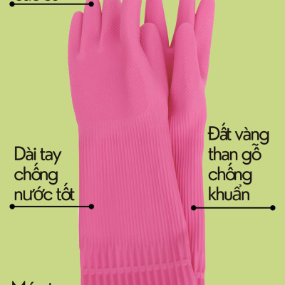 Xả Kho Găng Tay Cao Su Tự Nhiên Hàn Quốc Thương Hiệu BEIGL Có Móc Đủ Kích Cỡ