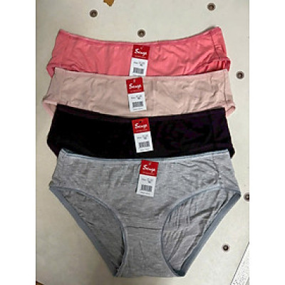 Combo 5 Quần Lót Nữ Cotton Lụa Trơn Senza 592 – Mềm Mịn, Thấm Hút, Co Giãn