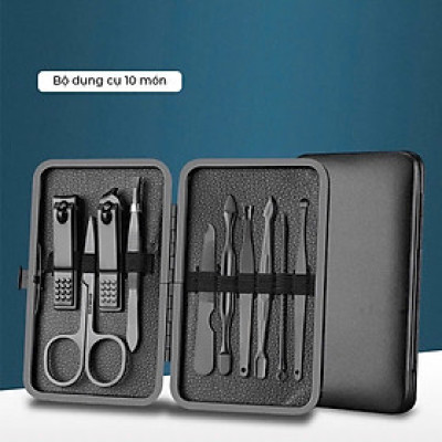 Bộ cắt móng tay cao cấp, bộ dụng cụ làm móng không gỉ tiện lợi, 4 màu lựa chọn.