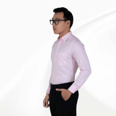 Áo sơ mi nam dài tay màu hồng phấn có túi GENTITI By Thái Tuấn- 1C802HAKT006