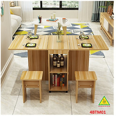 Bàn ăn gấp gọn, bàn ăn thông minh 4BTM01 - Nội thấtv lắp ráp Viễn Đông Adv