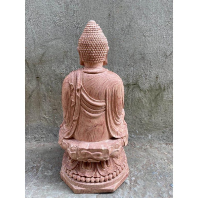 Tượng phật adi đà bằng gỗ hương đá kt cao 100×45×45cm