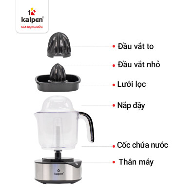 Máy vắt cam Kalpen Đức J22 dung tích 1.2L công suất 120W hàng chính hãng