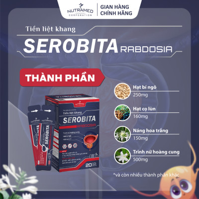 Serobita hỗ trợ hạn chế sự phát triển của u xơ, phì đại lành tính tuyến tiền liệt (20 gói) - Nutramed