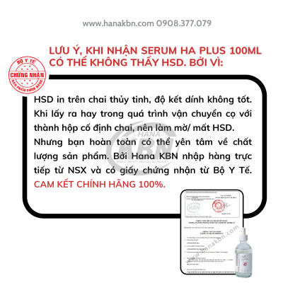 [KHUYẾN MÃI] Serum HA Plus Dưỡng Ẩm Căng Bóng Giảm Nếp Nhăn Hyaluronic Acid AWAKETHECELL 100ml