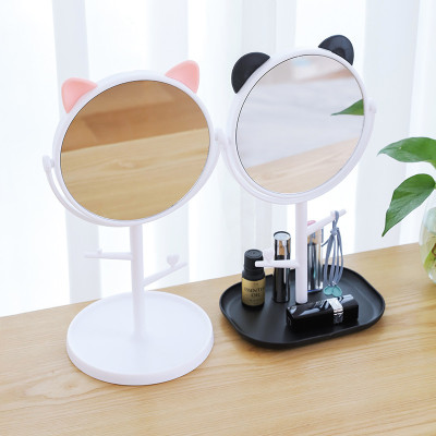 Gương Trang Điểm [CUTE01] Tai Mèo Xoay 360 độ | Có Móc Treo Phụ Kiện - Hàng chính hãng 