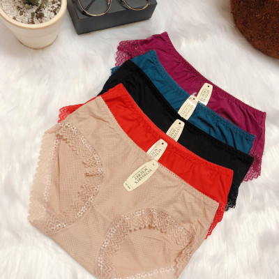 Combo 5 Quần Lót Nữ Thông Hơi Viền Ren 5866 – Thoáng Khí, Co Giãn 4 Chiều, 5 Màu Hot