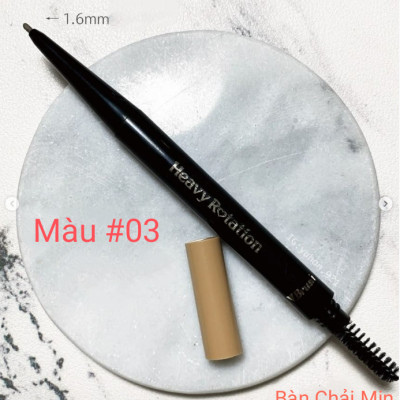 Bút Chì Sáp Kẻ Lông Mày Chống Trôi Lõi Siêu Mịn Kissme Heavy Rotation Eyebrow Pencil (0,09 G)
