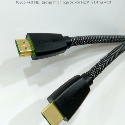 Cáp hdmi 2.0 mạ vàng hỗ trợ độ phân giải tối đa 4k/60Hz 4096x2160 hỗ trợ 3D dùng cho máy tính, máy chiếu, tivi, tivi box, PS3/4...... Dài 3m UGREEN HD118 50464 - Hàng Chính Hãng