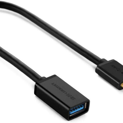 Ugreen UG10802US127TK 20CM màu Trắng Cáp MICRO USB 3.0 OTG sang USB 3.0 đầu mạ vàng - HÀNG CHÍNH HÃNG