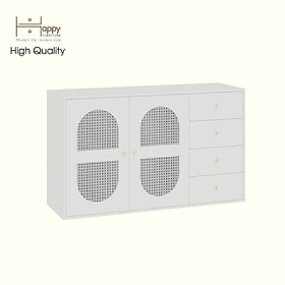 HAPPY FURNITURE , Tủ quần áo 4 ngăn kéo 2 cửa mở - MAY , TLT_059 , 140cm x 45cm x 84cm DxRxC