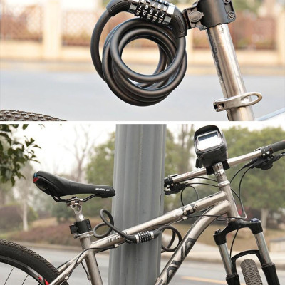 Khóa dây xe đạp 5 số dài 1,2m