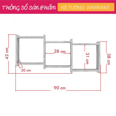 Giá đỡ sách trưng bày phòng khách treo tường SMLIFE Warrant