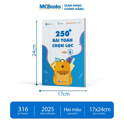 Sách - 250 Bài Toán Chọn Lọc Lớp 6 – Cùng Con Chinh Phục Môn Toán