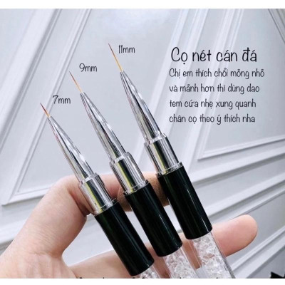 Cọ Nét Cán Đá Cao Cấp Great Nail Size 7mm, 9mm, 11mm B281, Cọ Vẽ Đường Nét Siêu Mảnh Làm Nail Trang Trí Móng