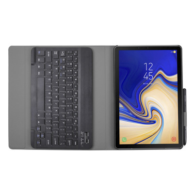 Bao da kèm bàn phím dành cho Samsung Galaxy Tab A7 Lite SM-T225, Tab A7 SM-T505, Tab A8 T295 2019 Bluetooth Keyboard Case có khay để bút chống sốc cao cấp - Hàng chính hãng.