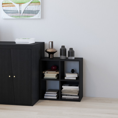 HAPPY FURNITURE , Kệ sách 4 ngăn - CHANN, KSA_100 , 54cm x 28cm x 54cm DxRxC