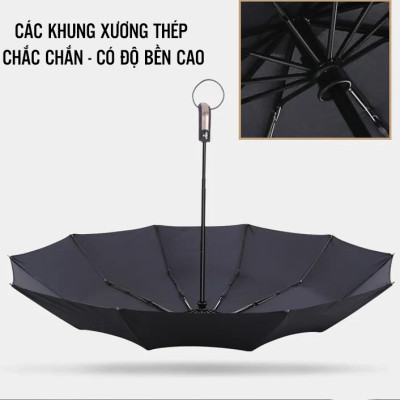 Ô dù mở gập tự động 10 nan 10 xương cao cấp che mưa che nắng loại 2 người đường kính che 104cm