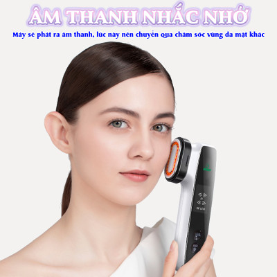 Máy Massage Mặt Và Nâng Cơ Mặt Nikio NK-128 - Công Nghệ Điện Di RF và EMS, Photon Xanh và Đỏ Chườm Nóng Và Lạnh - Hỗ Trợ Đẩy Tinh Chất, Giảm Nếp Nhăn, Tăng Sinh Collagen, Trẻ Hóa Da