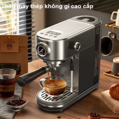 Máy pha cà phê bán tự động Espresso, Cappuccino, Latte thương hiệu Mỹ cao cấp HiBREW H10B - Hàng Nhập Khẩu
