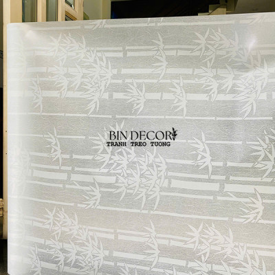 Decal dán kính trúc trắng mờ trang trí decor phòng khách văn phòng có sẵn keo