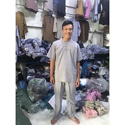 Đồ Lam Đi Chùa#Đồ Phật tử-Mẫu Cổ Tàu 3 Nút Nam