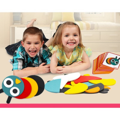 Đồ chơi thông minh bằng gỗ bộ ghép hình khối sáng tạo cho bé