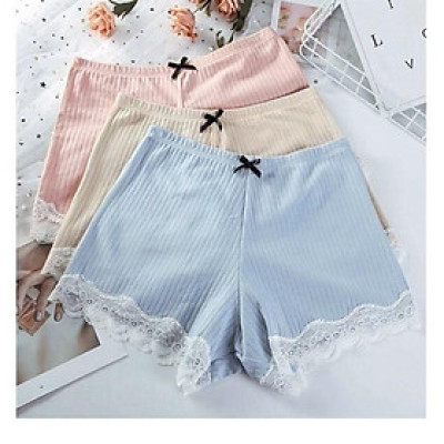 Combo 5 Quần Lót Nữ Quần Váy Cotton Tăm Viền Ren 044 – Mềm Mại, Thoáng Khí, Quyến Rũ