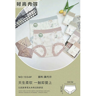 Combo 5 quần lót cotton cạp cao