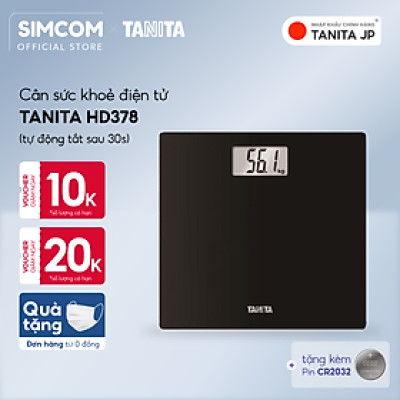 Cân sức khoẻ điện tử Tanita HD378 Nhật Bản, Cân tanita, chính hãng nhật bản,cân điện tử,cân chính hãng,cân nhật bản,cân sức khoẻ y tế,cân sức khoẻ gia đình,cân sức khoẻ cao cấp,cân 120kg,cân 130kg,cân 150kg,Cân sức khoẻ mini