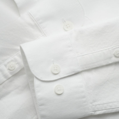 Áo Sơ Mi Nam Oxford Cổ Trụ màu Trắng ROUTINE Form Fitted - 10S24SHL006CR1 | ROUTINE CÀ MAU