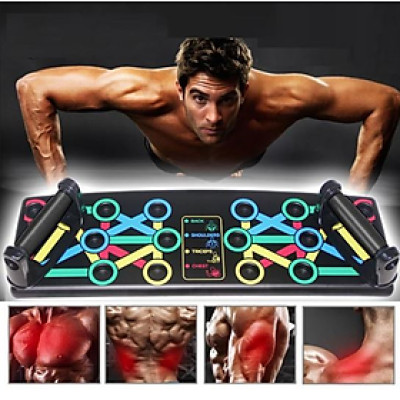 Bộ dụng cụ hít đất chống đẩy hướng dẫn tập luyện hít đất chống đẩy đúng cách, tập hít đất thích hợp cho cử tạ, tập gym REXCHI- Hàng chính hãng