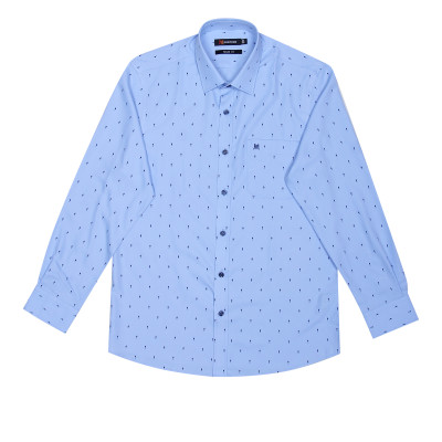 Áo sơ mi nam tay dài form suông Khatoco A1MD498T1-CNIN207-2411-D