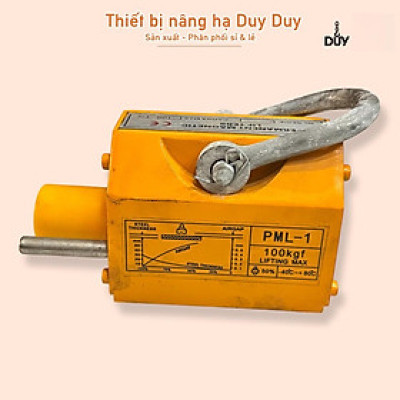 Thiết Bị Hít Cẩu Sắt 100kg / 200kg, Nam châm nâng hàng cầm tay cho xưởng cơ khí có tay gạt