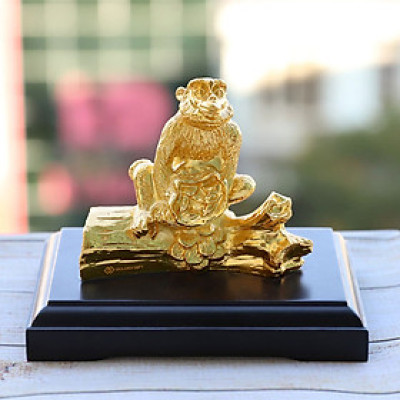 Tượng khỉ phong thủy ma vàng 24K, linh vật cho người tuổi Thân