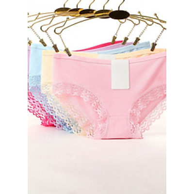 Set 10 quần lót nữ cotton viền ren màu ngẫu nhiên-Modal 08