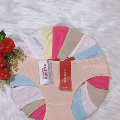 combo 10 chiếc quần lót cotton trơn co dãn tốt fom từ 45-60kg