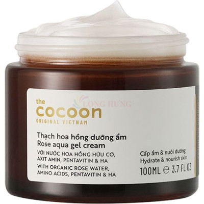 Thạch hoa hồng dưỡng ẩm Cocoon giúp cấp ẩm và nuôi dưỡng da (30ml/100ml) - Hàng chính hãng