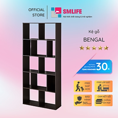 Kệ đỡ sách gỗ thiết kế đẹp SMLIFE Bengal