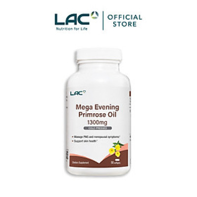 VIÊN UỐNG DẦU HOA ANH THẢO HỖ TRỢ CÂN BẰNG NỘI TIẾT TỐ LAC MEGA EVENING PRIMROSE OIL 1300MG (90 VIÊN)