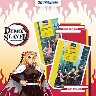 Hộp Bút Lông 48/60 Màu Thiên Long Fiber Pen Washable - Phiên bản Demon Slayer