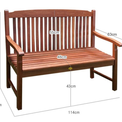 Ghế Băng Teluk Có Tay IBIE NC1005 (114 x 63 x 91 cm) - Nâu