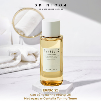 Bộ 4 Sản Phẩm Dưỡng Da Giảm Mụn, Phục Hồi Da Skin1004 Madagascar Centella (Cleansing Foam 125ml + Toner 210ml + Serum 55ml+ Cream Soothing 75ml)