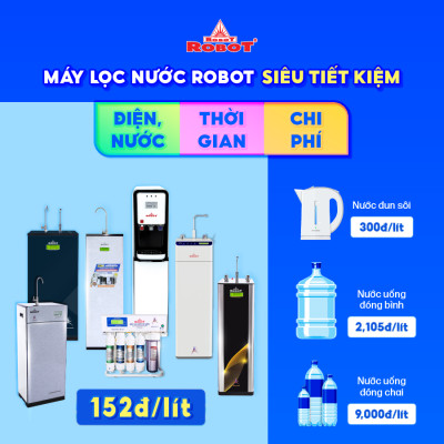 Máy Lọc Nước ROBOT CLASSY PRO 3410W-UR Màng Lọc Tích Hợp R.O + U.F - Hàng Chính Hãng