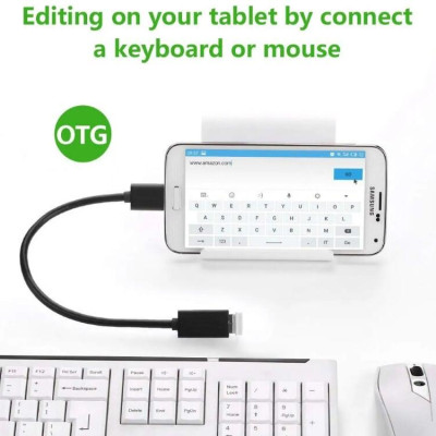 Ugreen UG10802US127TK 20CM màu Trắng Cáp MICRO USB 3.0 OTG sang USB 3.0 đầu mạ vàng - HÀNG CHÍNH HÃNG