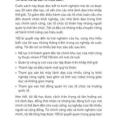 Sách - 100 Bí Quyết Nâng Tầm Hiệu Suất - Những Thay Đổi Nhỏ Bứt Phá Thành Công
